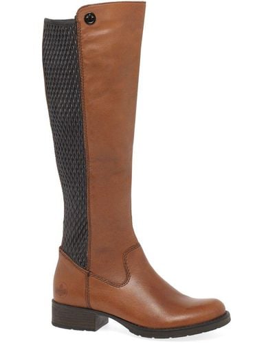 Rieker Utah Knee High Boots - Brown