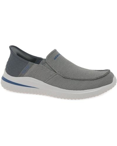 Skechers Delson Cabrino Slip In Shoes - Grey