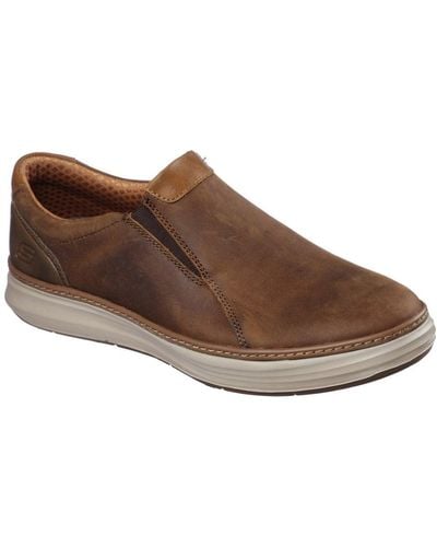 Skechers Moreno Necto Mens Casual Slip On Shoes - Brown