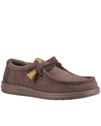 Hey Dude Wally Corduroy Shoes - Brown