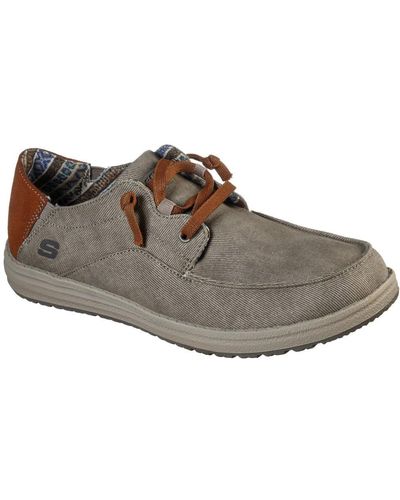 Skechers Melson Planon Lace Up Shoes - Grey