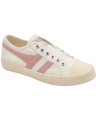 Gola Coaster Slip Canvas Trainers - White