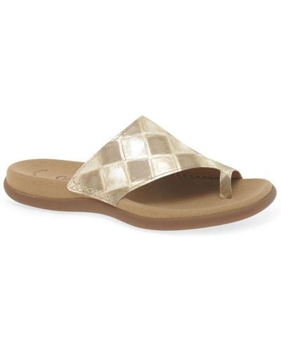Gabor Lanzarote Toe Post Sandals - Natural