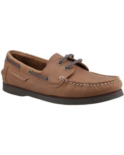 Hush Puppies Henry Boat Shoes - Brown