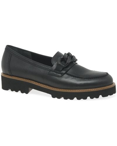 Gabor Squeeze Loafers - Black