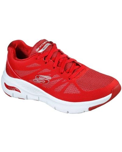 Skechers Arch Fit Vivid Memory Trainers - Red