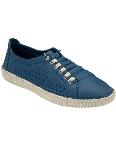 Lotus Kamari Lace Up Shoes - Blue