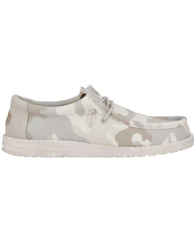 Hey Dude Wally Washed Camo Shoes Size: 7 - Grey