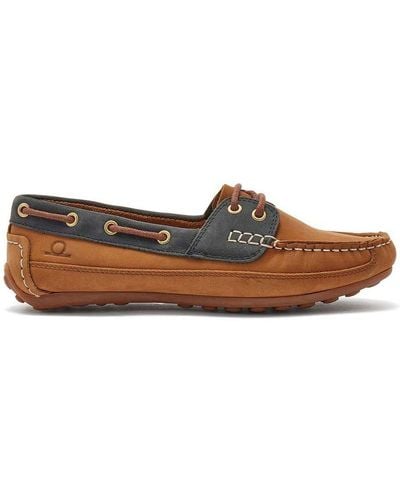 Chatham Cromer Boat Shoes - Brown