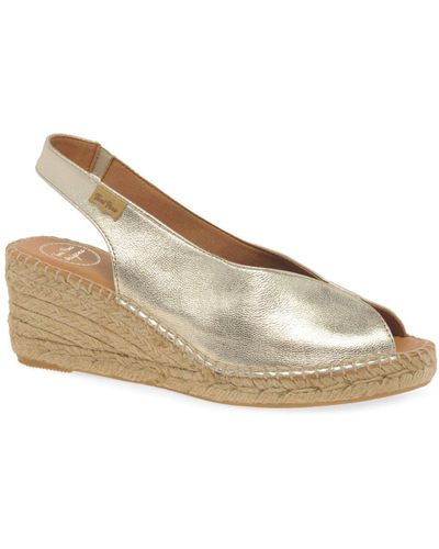 Toni Pons Laila Wedge Heel Espadrille Sandals - Metallic