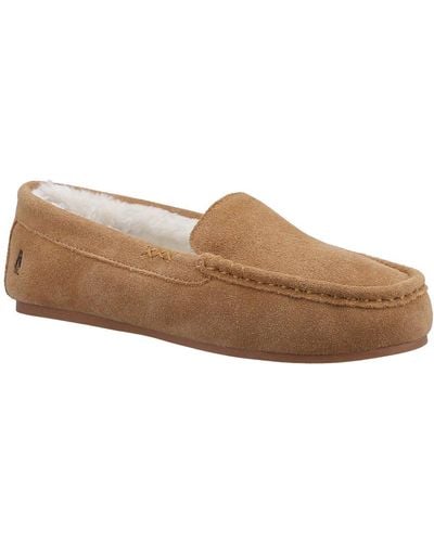 Hush Puppies Annie Mocassin Slippers - Brown