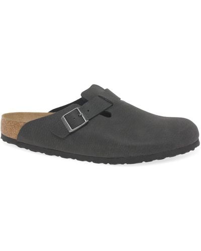 Birkenstock Boston Mule Sandals - Black