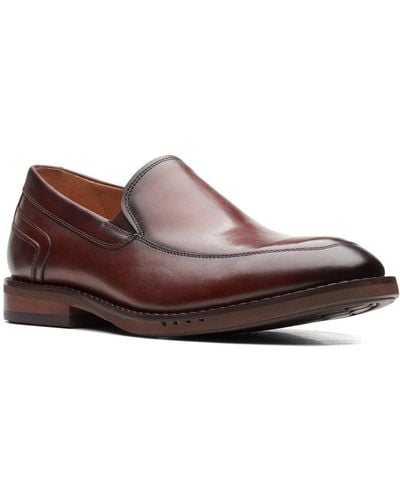 Clarks Un Hugh Step Formal Slip On Shoes - Brown