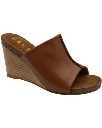 Ravel Corby Wedge Sandals - Brown