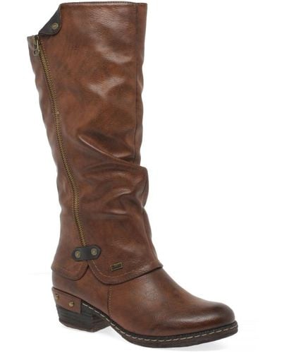 Rieker Sierra Knee High Boots - Brown