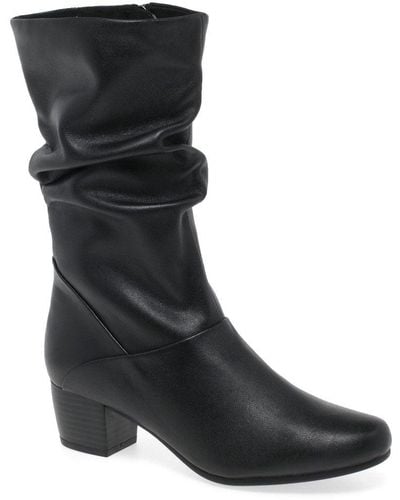 Caprice Ripley Calf Lengh Boots - Black