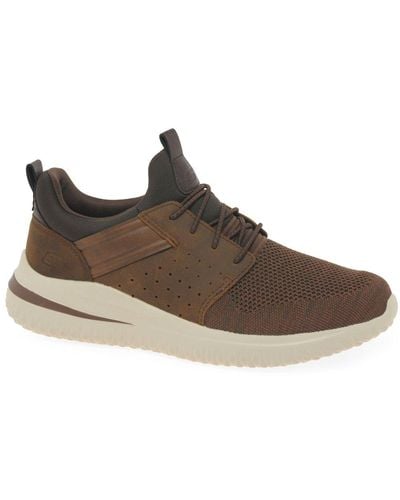 Skechers Delson 3.0 Cicada Casual Sneakers - Brown