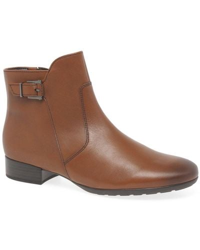 Gabor Bolan Ankle Boots - Brown