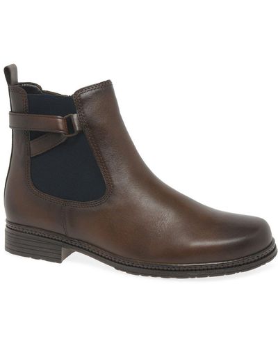 Gabor Nolene Chelsea Boots - Brown