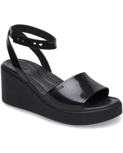 Crocs™ Brooklyn Wedge Sandals - Black