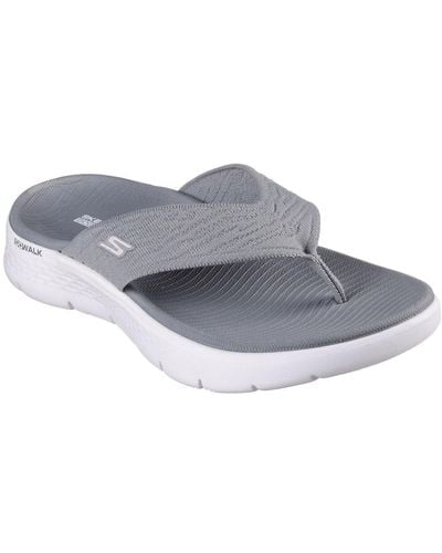 Skechers Go Walk Flex Splendour Toe Post Sandals - Grey