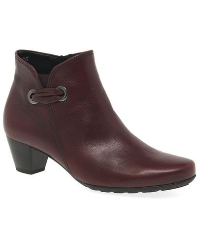 Gabor Keegan Ankle Boots - Red