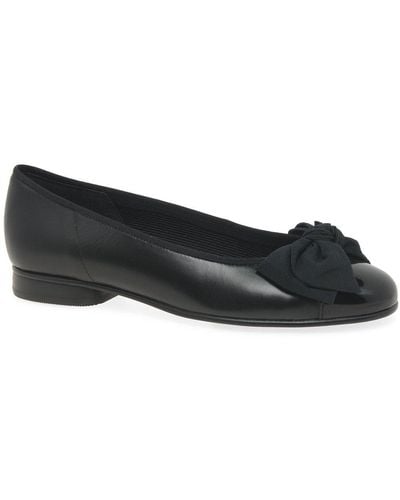 Gabor Amy Ballerina Court Shoes - Black