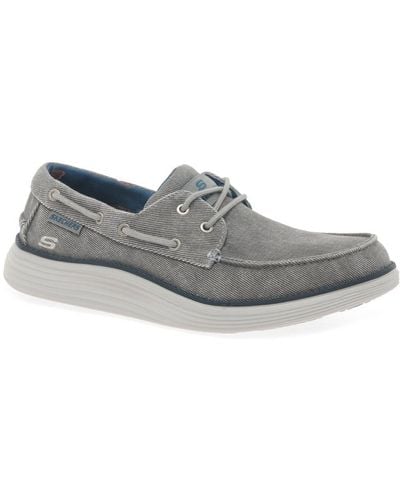 Skechers Status 2.0 Lorano Lace Up Mens Shoes Loafers / Casual Shoes - Grey