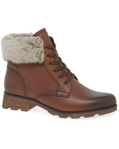 Caprice Heather Ankle Boots - Brown
