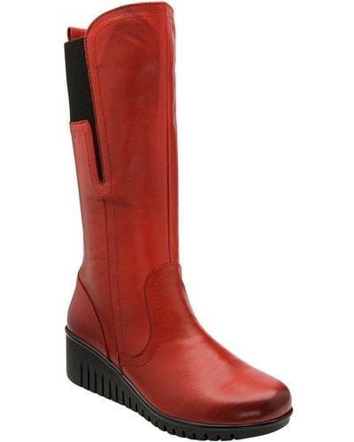 Lotus Fitzgerald Calf Boots - Red