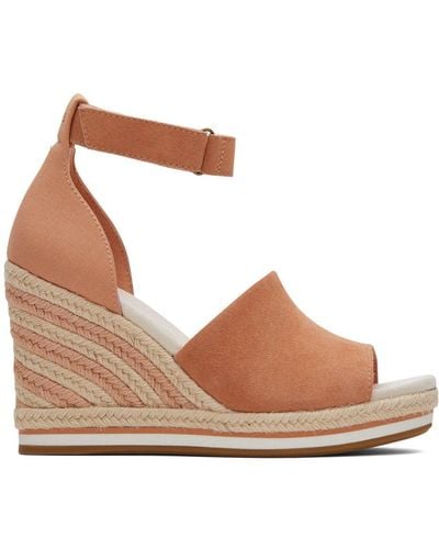 TOMS Marisol Wedge Sandals Size: 4 - Brown