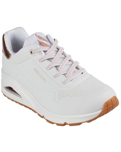 Skechers Uno Shimmer Away Trainers - White