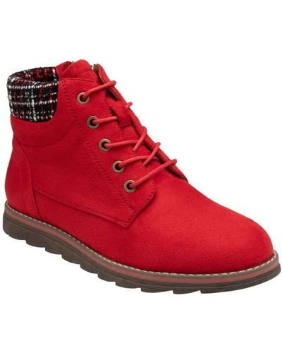 Lotus Cedar Ankle Boots - Red