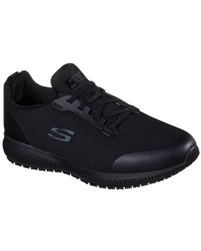 Skechers Squad Sr Myton Occupational Shoe Size: 6, - Black