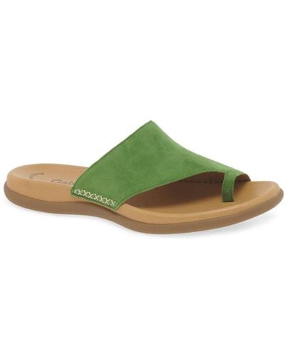 Gabor Lanzarote Toe Post Sandals - Green