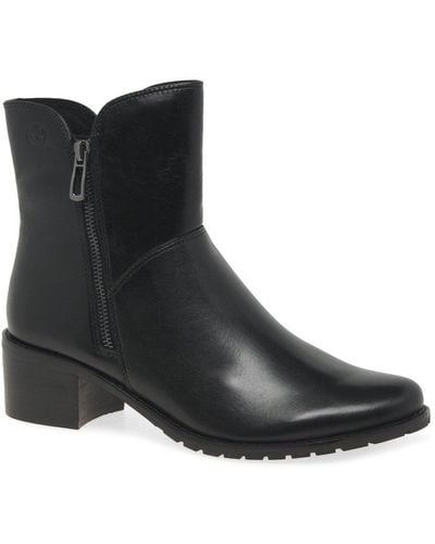 Caprice Fiona Ankle Boots - Black