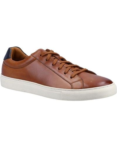 Hush Puppies Colton Cupsole Trainers - Brown