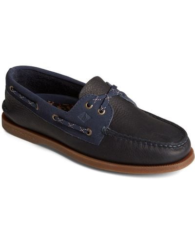 Sperry Top-Sider Authentic Original Tumbled Suede Boat Shoes - Blue