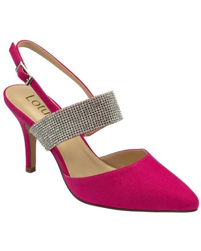 Lotus Violette Slingback Court Shoes Size: 3 - Pink