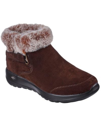 Skechers On The Go Joy First Glance Ankle Boots - Brown