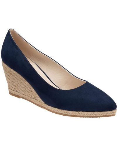 Lotus Giselle Wedges - Blue