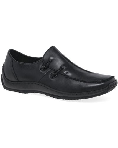 Rieker Celia Ladies Leather Casual Shoe - Black
