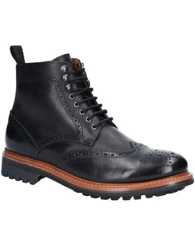 Cotswold Rissington Commando Lace Up Boots Size: 7, - Black