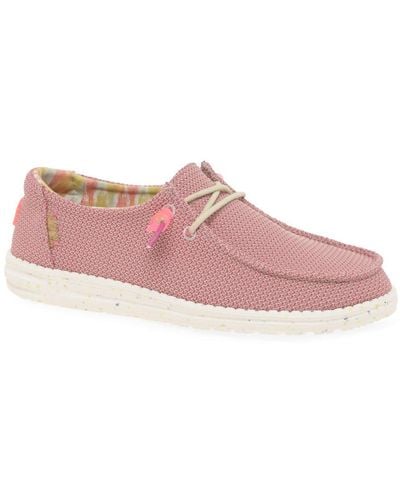 Hey Dude Wendy Eco Canvas Shoes - Pink