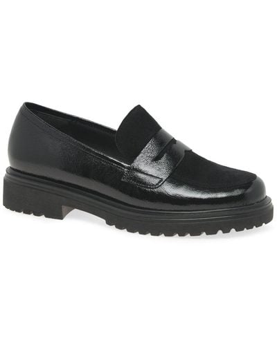 Gabor Finch Penny Loafers - Black