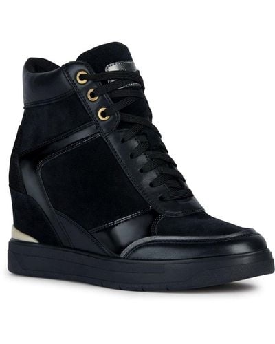 Geox D Maurica B Wedge Trainers - Black