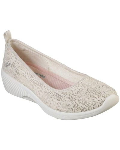 Skechers Arya Airy Days Slip On Shoes - Natural