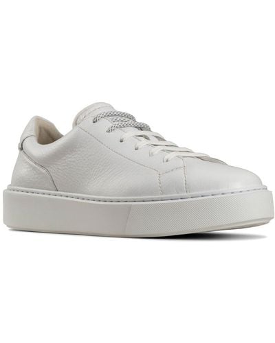 Clarks Hero Lite Lace Trainers Size: 8, - White