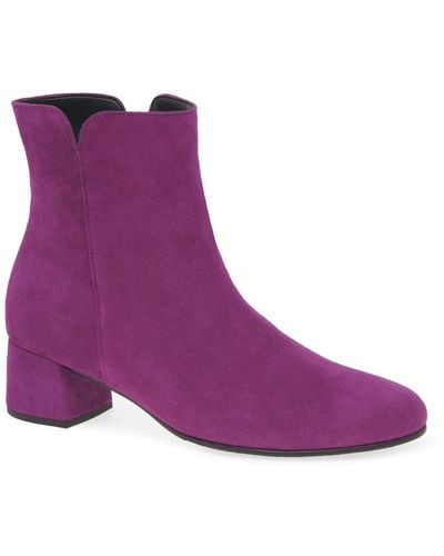 Gabor Abbey Ankle Boots - Purple