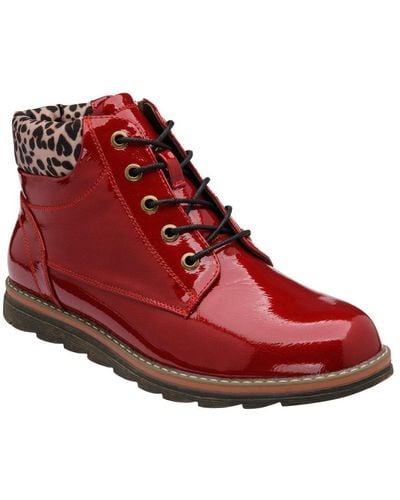 Lotus Lexis Ankle Boots - Red